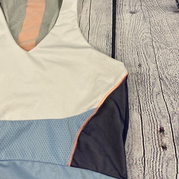 Lucky In Love Tennis Color Block V Neck Tank Tops - Picture 2 of 6